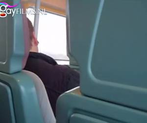 in the train from nijmegen to maastricht, the horny guy his stiff cock out of the pants and starts jerking off until he cums. and he his cum on the floor of the train syringe. solo , as a cum in the train to reach